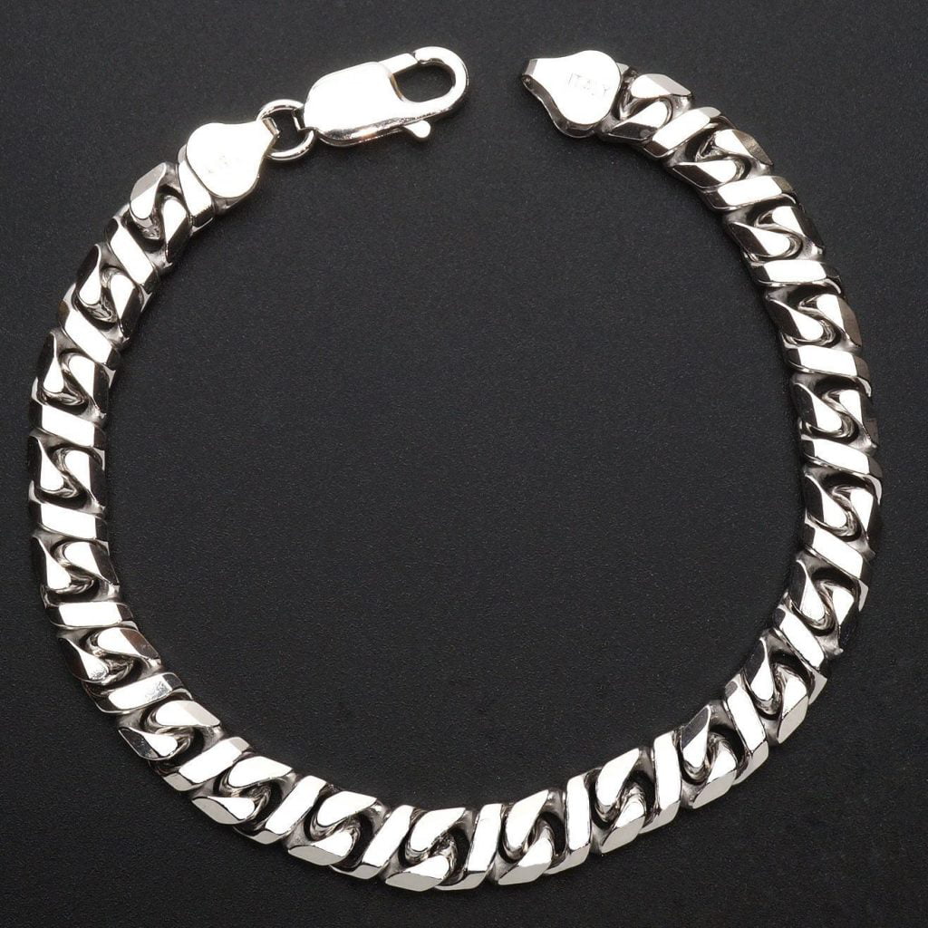 Solid 925 Sterling Silver Infinity Forever Figure 8 Bracelet Hand Chain