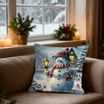 thumbnail image 7 of Xuniizn Christmas Pillow Covers 18x18 inch Xmas Decorations Soft Plush Faux Fur Wool Christmas Throw Pillow Cases Winter Holiday Decor for Sofa Living Room, 7 of 7