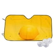 thumbnail image 2 of Lsque Yellow Lemon Car Windshield Sun Shade | Accordion Folding Style Auto Shade for Car Truck SUV Van | Blocks UV Rays Sun Visor Protector | Medium, 2 of 7