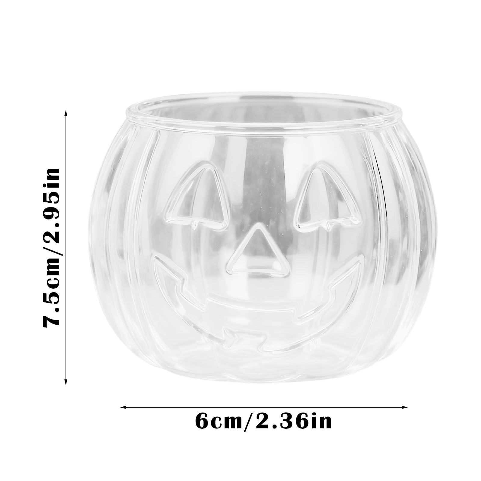 XKHHLH Clear Mug, Glass Mugs Pumpkin Shaped Glass Mugs with Handle for Milk, Latte, Cappuccino,Espresso, Hot Beverage