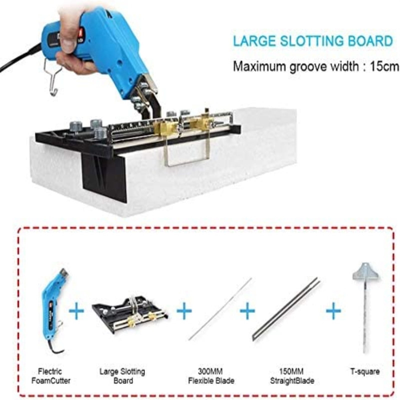 Electric Foam Cutter Foam Slotting Tool Styrofoam Cutting Machine Hot Knife Cutter Tool Hot Knife Rope Cutter Hot Wire Kit ,Dustproof Design&Overheating Protection