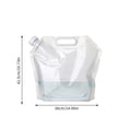 thumbnail image 4 of Yuarrent Bolsa de agua Jarra de almacenamiento liviana Buen sellado Botella de agua conveniente con asa incrustada Contenedor de agua plegable Kits de desorden para acampar 10L, 4 of 6