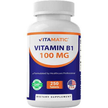 Vitamatic Vitamin B1 (As Thiamine Mononitrate) 100 mg - 250 Vegetarian Tablets