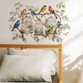 thumbnail image 3 of Wall Stickers For Living Room Tree Branches And Birdcage Design Glossy Finish 40 cm x 60 cm Single Piece, 3 of 7