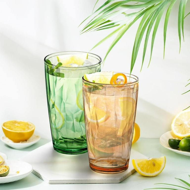 4 Pack Plastic Reusable Drinking Glasses,16 oz Plastic Tumblers Drinking  Glasses, Clear Acrylic Drinking Cups, Tumbler for Christmas Party,  Outdoor&Indoor, Stackable, Dishwasher Safe, Easy to Clean - Walmart.com