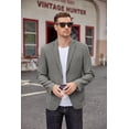thumbnail image 3 of COOFANDY Men's Herringbone Sport Jacket Linen Blazer Two Buttons Textured Dress Jackets, 3 of 6