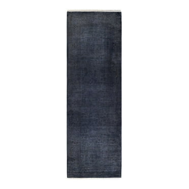 Hand-Knotted Wool Overdyed Contemporary Gray Area Rug 2' 7" x 8' 1"