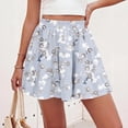 thumbnail image 4 of Floral Skirts for Women Short Boho High Waisted Flowy Mini Skirts Casual Summer Ruffle Skirt, S, 4 of 7