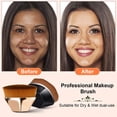 thumbnail image 3 of ORUYROP Foundation Makeup Brush, 2 Pack Flat Top High-Density Magic Hexagon Face Kabuki Brush for Flawless Powder, Blending Liquid or Cream Cosmetics with Portable Case, 3 of 7