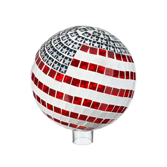 Patriotic Mosaic Gazing Ball