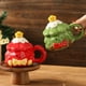 thumbnail image 1 of Taza de café de cerámica de árbol de Navidad con tapa y barra para remover | Rojo Verde Festivo Gran Capacidad 420ml | Copa duradera que retiene el calor | Regalo navideño Uso de la oficina en casa, 1 of 6