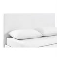 Mainstays Upholstered Platform Bed, Queen Frame, White Faux Leather