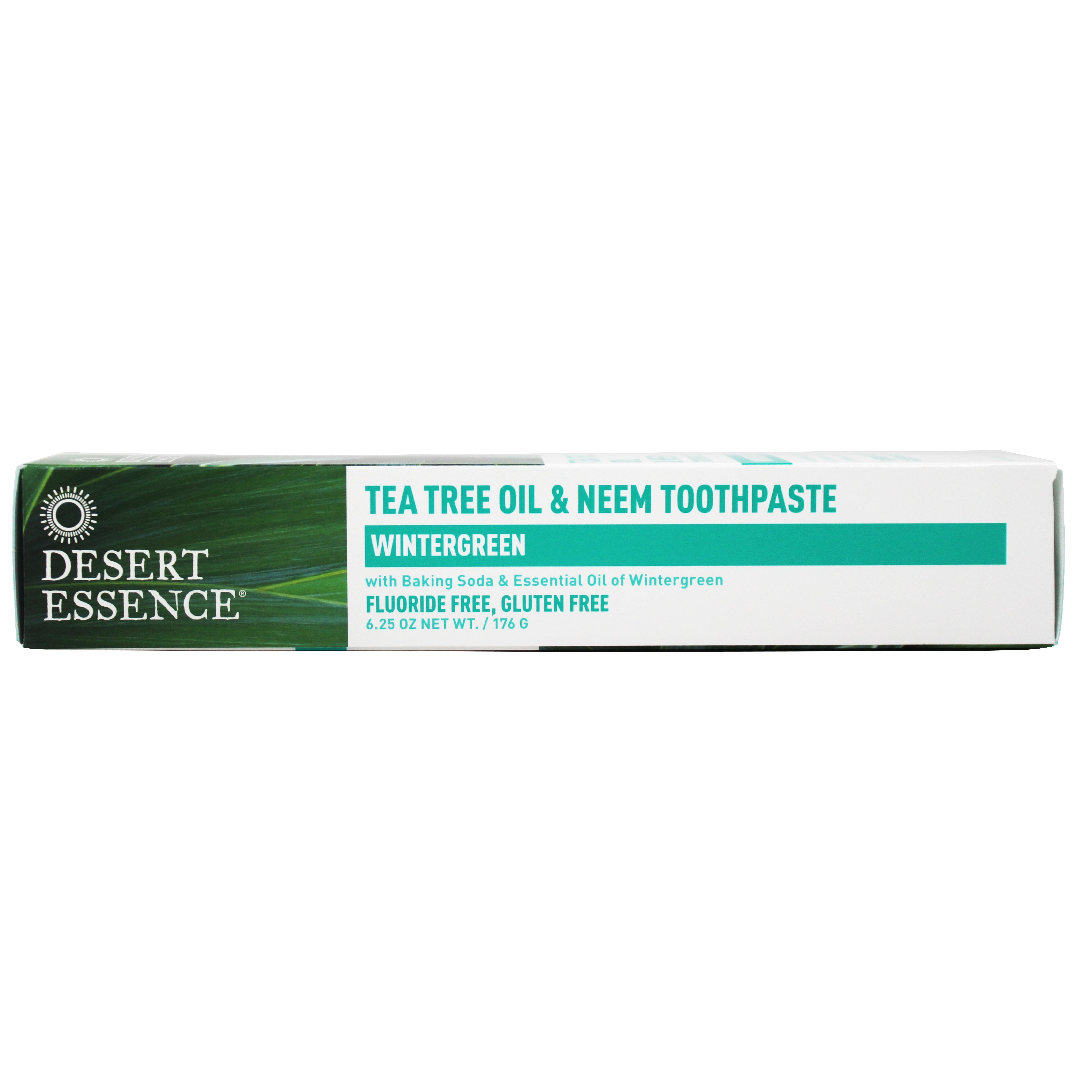 Desert Essence - Dentifrice Naturel à l'Huile d'Arbre à Thé & Neem avec Bicarbonate de Soude Wintergreen - 6.25 fl. oz