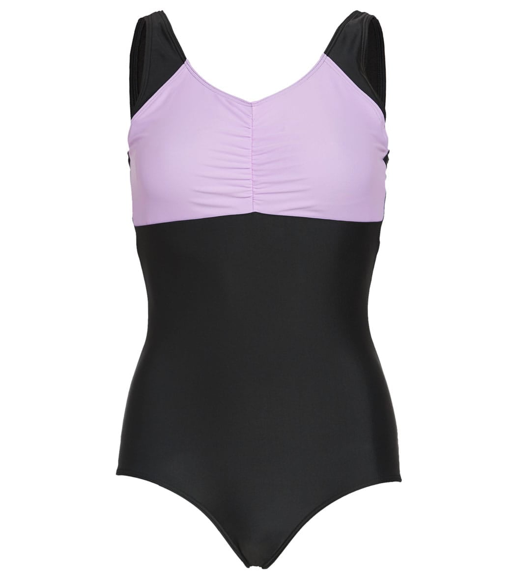 Sporti Sporti Conservative Colorblock Girl Leg One Piece Swimsuit