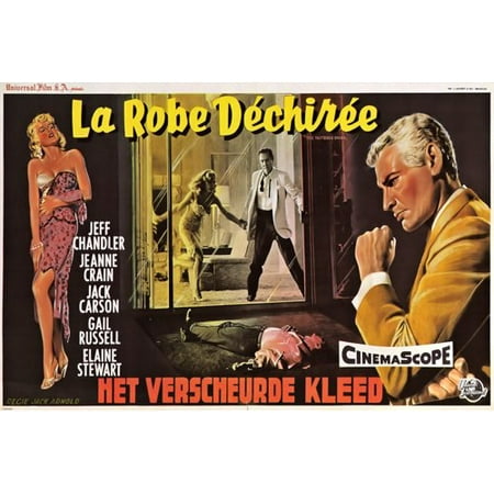 - Tattered Dress Film Noir Movie Poster Jeff Chandler Jeanne Crain Sexy 24X36