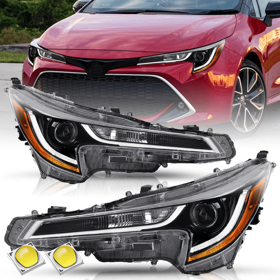 Top Gear Motors LED Projector Headlights for Toyota Corolla L and LE 2020–2022 Left and Right Headlamp Assembly Pair