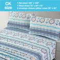 thumbnail image 2 of Floral Printed Sheet Set King Soft Microfiber Botanical Bed Sheets Extra Deep Pocket Pieces, 2 of 6