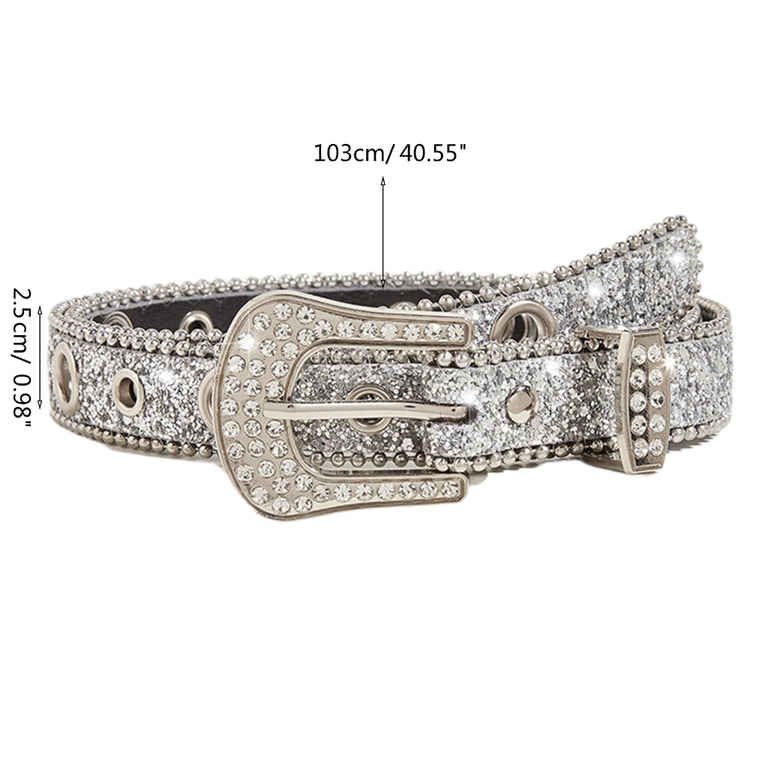 Rhinestone Waistband Bling Rhinestone Belt Women Jean Belt  display picture 1