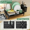 thumbnail image 2 of Dish Rack Dish Drainers for Kitchen Counter, Dish Drying Rack Drain Board Set with Utensil Holder, Cup Holder, Kitchen Dishes Storage and Organizers, 2 of 7