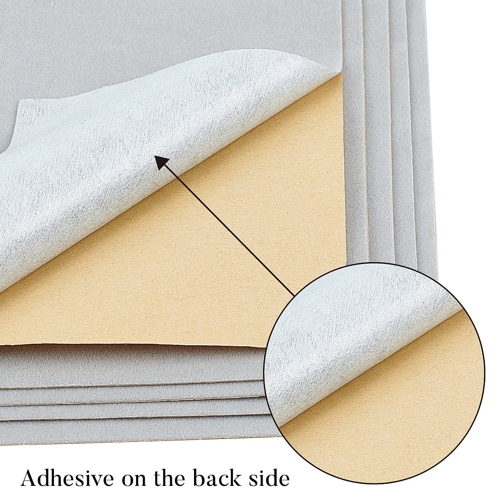 1set Jewelry Flocking Cloth Self-adhesive Fabric Silver 40x28.9~29cm 12sheets/set DIY