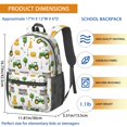 thumbnail image 3 of Tractor and Haystacks White Pattern 17" School Backpacks for Teens,Waterproof Oxford Fabric,S-Shape Padded Straps for School,Travel,Hiking,Camping, 3 of 6