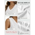 thumbnail image 4 of MOYIKO Tank Tops for Women Eyelet V Neck Trendy Sleeveless Tops Dressy Casual Flowy Summer Shirts Loose Fit, 4 of 7