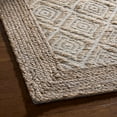 thumbnail image 3 of TOWN & COUNTRY TERRA Nalani Textured Diamond Hand-Knotted Flatwoven 100% Natural Jute Area Rug, Brown, 5'x7’, 3 of 10