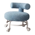 thumbnail image 4 of Rolling stool with backrest, low rolling seat, universal wheels, step stool, low Blue, 4 of 9