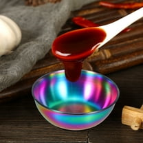 Stainless Steel Mini Soy Sauce Dish Individual Seasoning Bowls Small Round Dipping Cup Condiments Container Sushi Appetizers Bowls for Home Restaurant