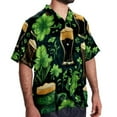 thumbnail image 2 of Saint Patrick's Day Men's Hawaiian Button Down Short Sleeve Casual Printed Summer Beach Unisex Shirt, 2 of 6