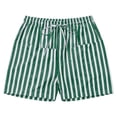 thumbnail image 5 of cocolona Womens Summer Casual High Waist Striped Beach Shorts Elastic Waist Straight Wide Leg Vacation Shorts with Pockets, 5 of 5