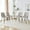 Black,Warm Grey#57, variant on Dining Chairs Light gray artificial leather backrest cushion dining chair, black metal legs,curved widened cushion design for more comfort,suitable for restaurants, kitchens, bedrooms, offices.(4 cha