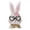 A, variant on Easter Bunny Figurine Glasses-Wearing Adorable Rabbit Desktop Decoration Home Wooden Sculpture Holiday Ornament