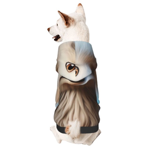 Fotbe Blue Sky Cute Wolf Sudadera con Estampado para Perros Pequeños – Suéter con Capucha para Mascotas, Tela Suave de Forro Polar con Bolsillo-Medium