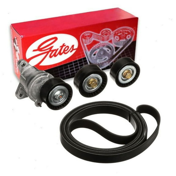 Gates Complete Serpentine Belt Drive Component Kit compatible with Jeep Compass 2.0L 2.4L L4 2008-2017