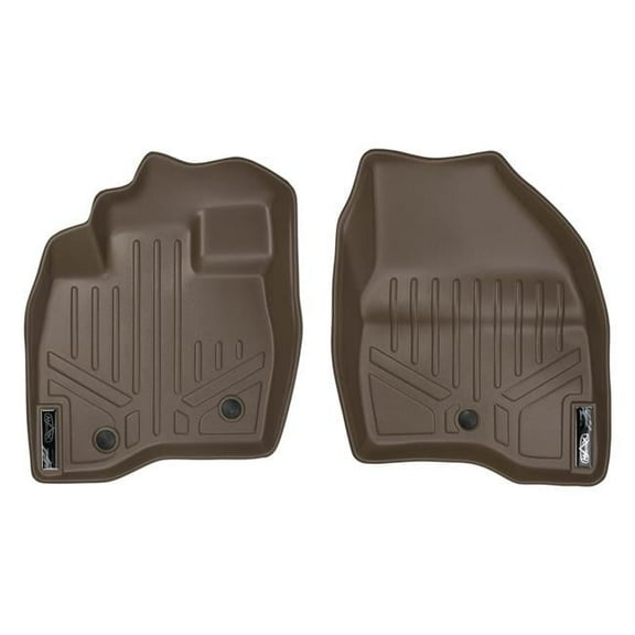 SMARTLINER Custom Fit Floor Mats 1st Row Liner Set Tan Compatible With 2017-2019 Ford Explorer