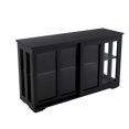 thumbnail image 6 of Newboti Furniture Kitchen Storage Stand Cupboard With Glass Door-Black 10310, 6 of 7