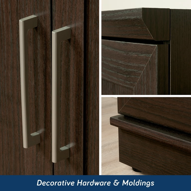 Homeplus Dakota Oak Storage Cabinet 4 Adjustable Shelves - Sauder Furniture  - 411985 - Storage Cabinets