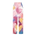 thumbnail image 4 of Women Clearance All 2024!LEBONYARD Plus Size Pants for Women,Women Casual Printing Pockets Elastic Mid-Waist Comfortable Wide-Legged Loose Pants Multicolor S, 4 of 5