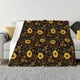 thumbnail image 1 of Fotbe Sunflowers Leaves Manta de Franela con Estampado, Manta Ultrasuave para Cama, Sofá, Auto, Hipoalergénica y Antibolitas-60"x50", 1 of 6
