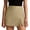 Khaki, variant on Lixiuxyad Skirt for Women High Waist Split Hem Skirt Pants For Stretchy Zipper Culottes Shorts Slacks,Beige