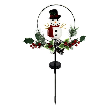 

LED Solar Aperture Snowman Ground Light Christmas Outdoor Decoration Garden Lawns Light