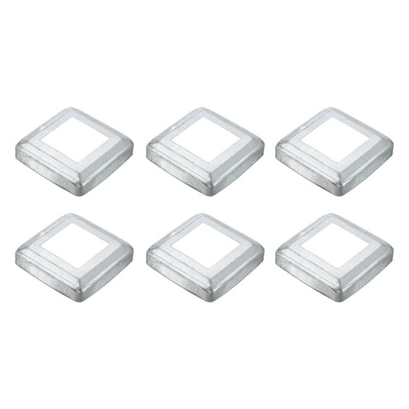 6Pack Post Base Cover, 3.75x3.75 Metal Integral Style Post Skirt Porch Column Wrap(2x2)