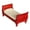 A, variant on Victorian Styles Miniature Single Bed 1/12 Scale Scene Display Furniture for Dollhouses Bedroom with Realistic Detailed