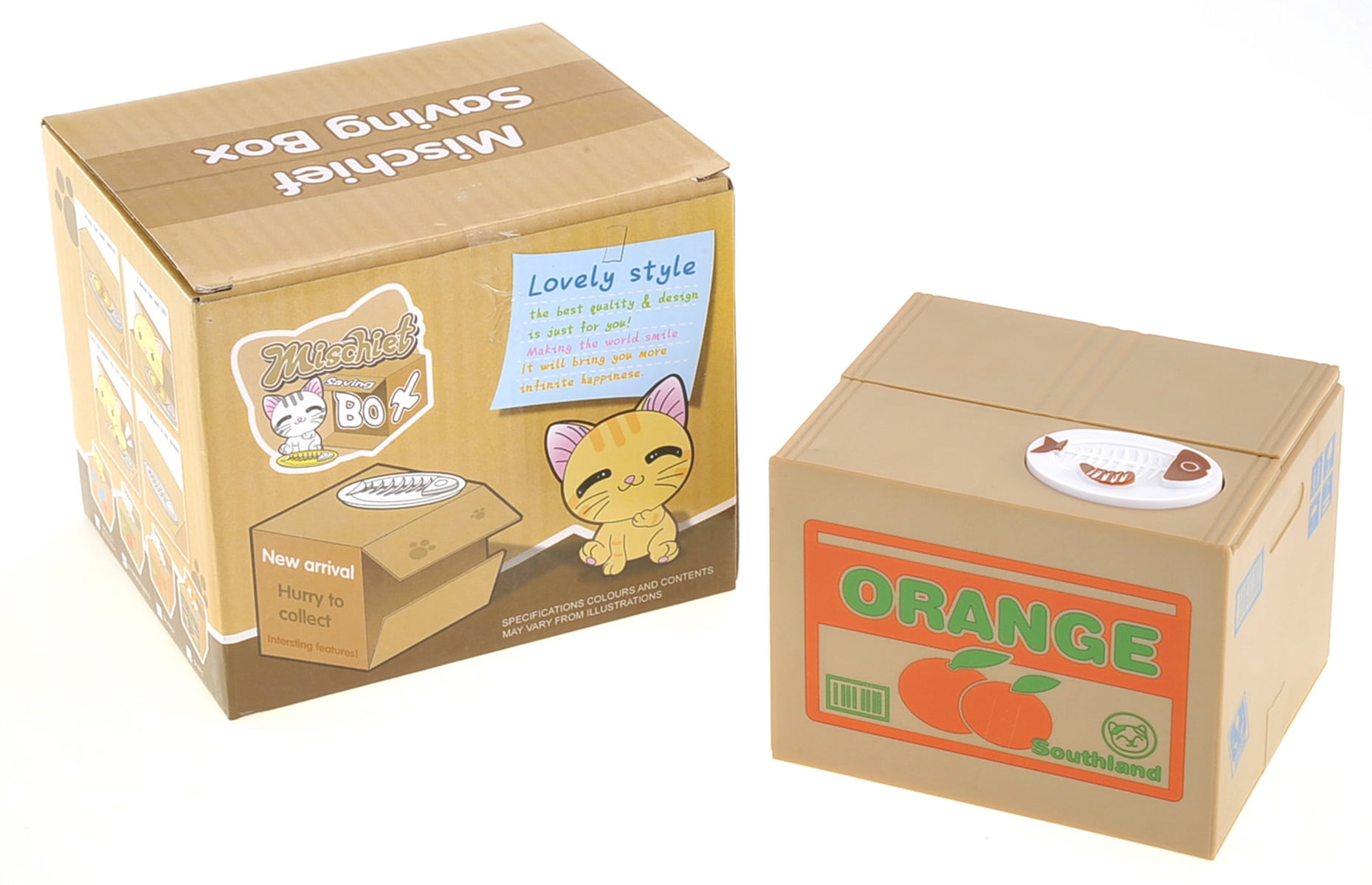 PennyPincher Orange Kitty Cat Paw Got Your Coin Piggy Bank