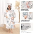 thumbnail image 4 of Wearable Blanket with Sleeves and Pocket Oversized Hooded Sweatshirt 3-14 YR Watercolor Dog Paw Prints S, 4 of 7