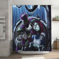 thumbnail image 5 of Goofa The Nightmare Before Christmas Pattern Shower Curtain - Fancy Bathroom Shower Curtain Sets - Waterproof Shower Curtain with Hooks with 12 Plastic Hooks 72x72 Inches, 5 of 5