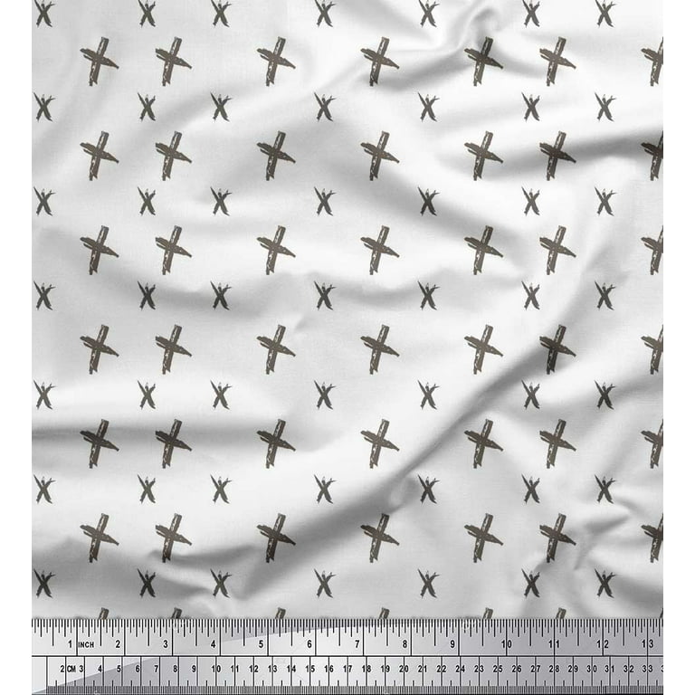 Soimoi Valvet White Fabric - by The Yard - 58 Inch