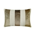 thumbnail image 4 of Beige 12"x16" (30x40 cm) Lumbar Pillow Cover, Velvet & Linen Patchwork Oblong Pillow, Striped Pattern Modern Style - Swathe Beige, 4 of 10