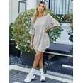 thumbnail image 4 of Ekouaer Pajamas Set 2 Piece Lounge Sets Ribbed Knit Matching Outfits T-shirt Biker Shorts Sleepwear Loungewear Sweatsuits, 4 of 6